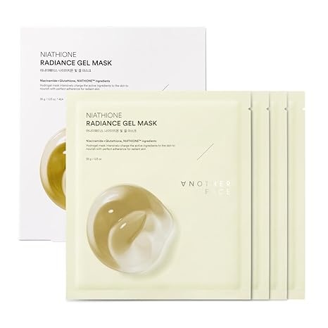 ANOTHERFACE ANOTHERFACE Niathione Gel Mask 4 Sheets | Hydrating & Glow Boosting Overnight Hydrogel Mask for Glass Skin | Containing Niacinamide and Glutathione Korean Skincare skincare