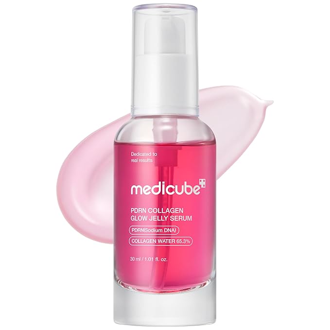 medicube medicube PDRN Pink Collagen Glow Jelly Serum | Lightweight Water-Jelly For Plump & Supple Skin | Radiance & Elasticity Care with PDRN, Collagen, Niacinamide | Korean Skin Care 1.01 fl.oz Korean Serum