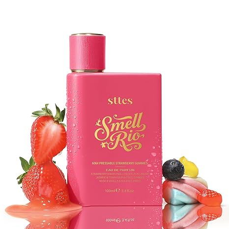 Sttes Sttes Smell Rio Perfume 606# (Pressable Strawberry Gummies) Hair Perfume for Women – Long-Lasting Strawberry, Candy, Vanilla & Marshmallow Gourmand Fragrance Eau de Parfum 100ml (3.4 fl oz) skincare