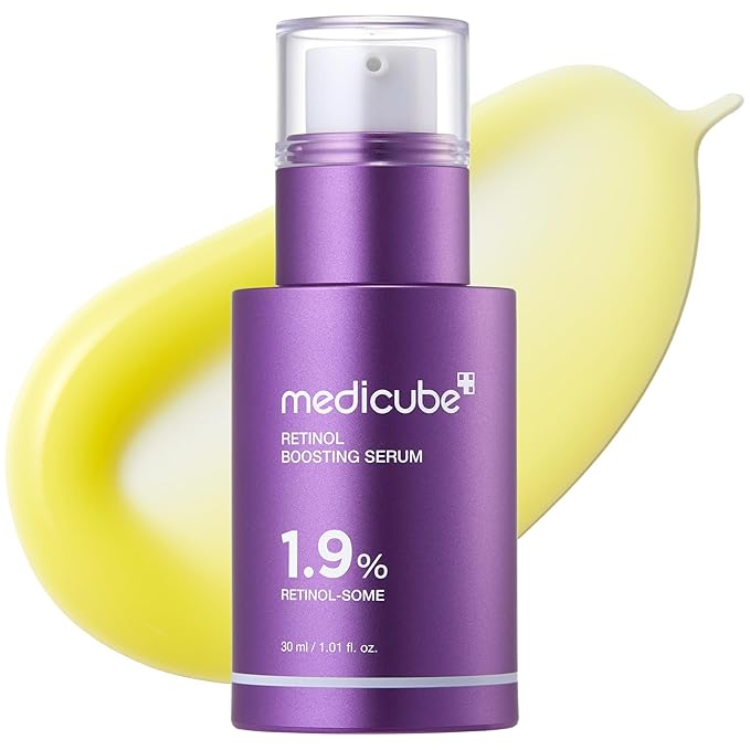 medicube medicube Retinol Boosting Serum | Intensive Firming, Hydration & Plumping Care with Retinol, Peptides & Vitamins | Pore-Refining, Smooth Radiant Skin | Korean Skincare, 1.01 fl. oz Korean Serum