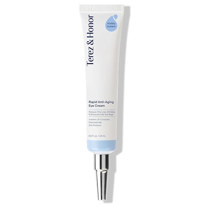 TEREZ & HONOR Rapid Anti-Aging Eye Cream - Instant Eye Tightener & Lifting Serum for Under Eye Bags, Puffiness, Dark Circles, Fine Lines & Wrinkle Reduction - Niacinamide + Peptides – Made in USA Serum