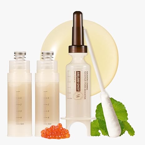 HEVEBLUE HEVEBLUE Salmon Caring Centella New Pair PDRN Booster 100,000 Shot Essence (2ea) - Salmon PDRN, Restore and Rejuvenate, Refine Skin Texture, Low Irritation, Korean Skincare, K-Beauty Essence