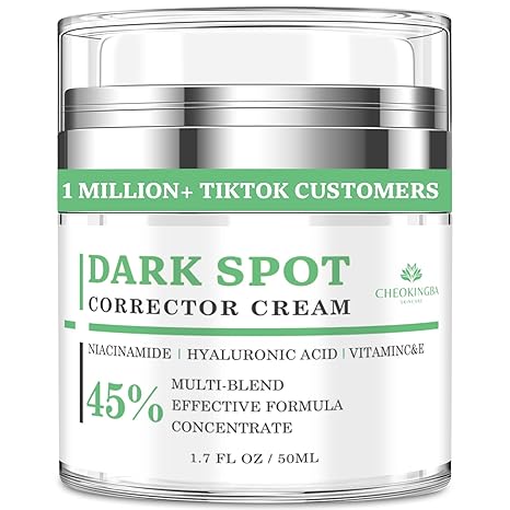 CHEOKINGBA Dark Spot Remover for Face and Body: Dark Spot Corrector Cream, Melasma, Freckle, Sun Spot, Age Spot Remover with Niacinamide and Vitamin C - 1.7 Fl Oz Moisturiser