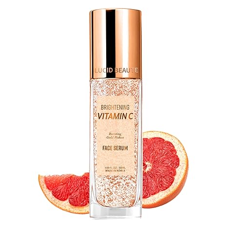 Lucid Beaute Vitamin C Serum for Face – Reduces Dark Spots & Evens Skin Tone, Hydrates & Firms – Dermatologist Tested, Anti Aging, Korean Skin Care for All Skin Types, Vegan, Clean Beauty – 1.69 Fl Oz Serum