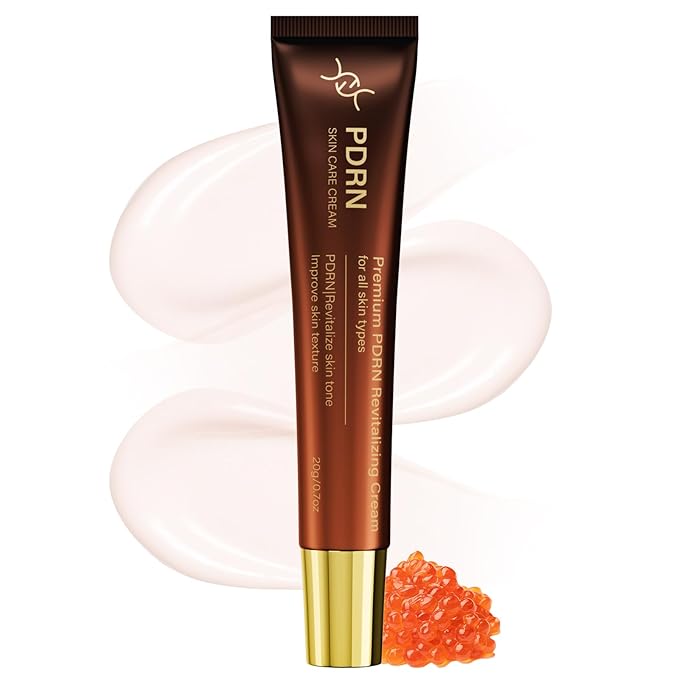 HZENPPOR PDRN Serum Cream, 99% Pure Salmon DNA PDRN Advanced Face Moisturizer Cream with Collagen Hyaluronic Acid Niacinamide for Glass Glow Skin Hydration Uneven Skin Tone，20g, Unscented Serum