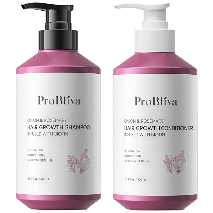 ProBliva ProBliva Hair Growth Shampoo and Conditioner Set: Onion, Rosemary and Biotin Shampoo & Conditioner for Thinning Hair and Hair Loss – Strengthens, Nourishes & Promotes Thicker Hair and Healthier Scalp skincare
