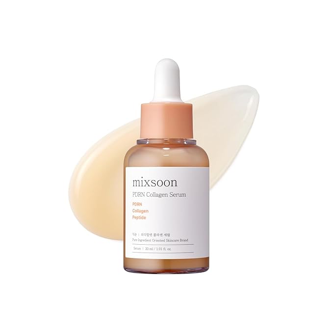 mixsoon mixsoon PDRN Collagen Serum -Firming, Hydrating and Revitalizing for Face, Lightweight Peptide Hydrating Moisturizer 30ml / 1.01 fl.oz. Korean Glass Skin Care Serum