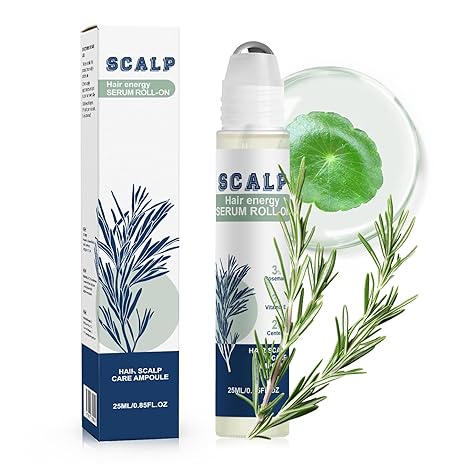 Xaninp Hair Growth Serum Roll On, Suitable for All Hair Types Prevents Hair Loss Nourishes Hair Follicles Achieve Thicker Hair for Men & Women Serum