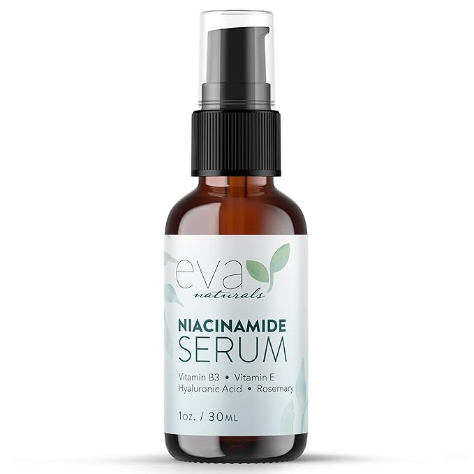 Eva Naturals Eva Naturals Niacinamide 5% Serum for Face – B3 Pore Minimizer, Acne Treatment & Dark Spot Corrector with Hyaluronic Acid, Vitamin E, Aloe & Neem – Anti-Aging, Non-Greasy, Hydrating, 1oz Serum