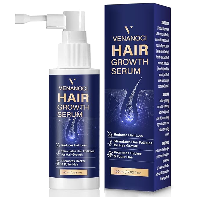 Venanoci ㅤ VENANOCI Hair Growth Oil Spray: Natural Hair Regrowth Serum with Rosemary, Biotin – Anti-Hair Loss Treatment for Thinning Hair – Promotes Thicker, Fuller Hair for Women & Men Serum