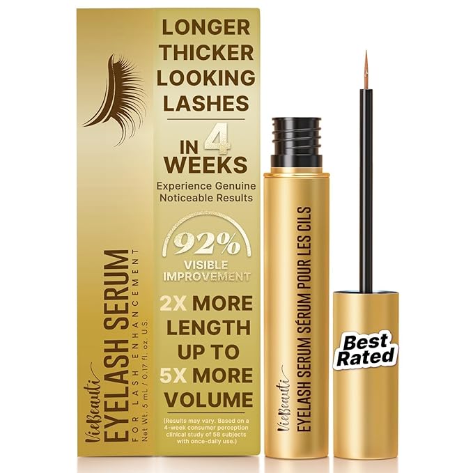 VieBeauti VieBeauti Eyelash Growth Serum 5mL – Lash Serum for Longer, Fuller & Thicker Looking Lashes, Advanced Nourishing Formula, Vegan & Cruelty-Free, Gentle for Sensitive Eyes Serum