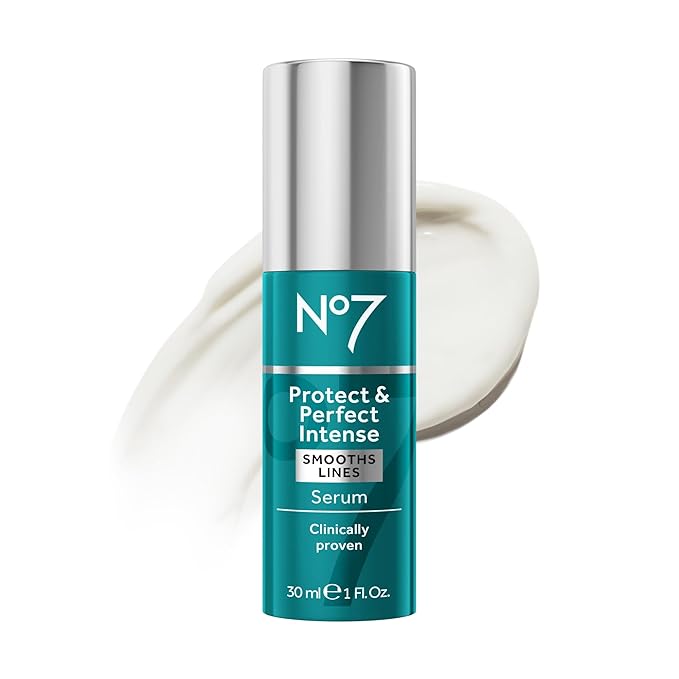 No7 No7 Protect & Perfect Intense Advanced Serum - Anti-Aging Face Serum that Visibly Smoothes & Firms Fine Lines and Wrinkles - Formulated with Hyaluronic Acid and Matrix 3000+ Technology (1 fl oz) Serum