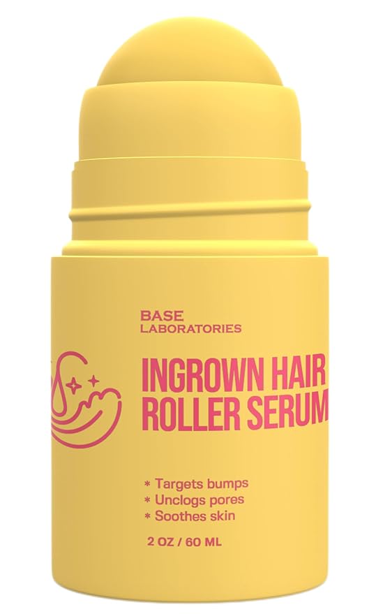 BASE LABORATORIES Base Laboratories Ingrown Hair Treatment - Roller Serum – Skin Smoothing Roll-On for Ingrown Hairs & Razor Bumps – Salicylic Acid, Glycolic Acid, Niacinamide – Bikini Line, Underarms & Legs (2oz) Korean face wash