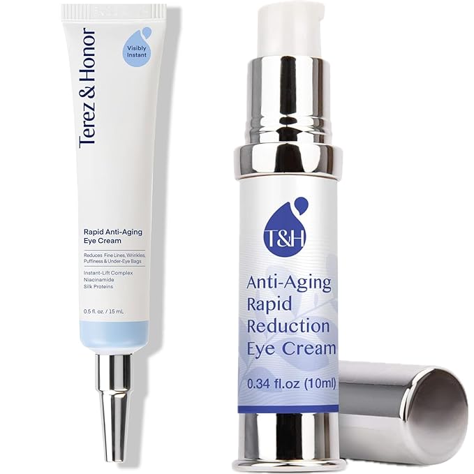 TEREZ & HONOR TEREZ & HONOR Rapid Anti-Aging Reduction Under-Eye Cream - Visibly and Instantly for Under Eye Bags, Puffiness, Dark Circles, Fine Lines & Wrinkle Eye Cream