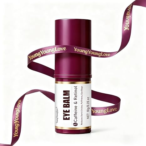 YOUNGYOUNGLOVE Caffeine & Retinol Eye Stick with Niacinamide for Dark Circles, Puffiness & Eye Bags, Under Eye Cream Stick for Anti-Aging, Moisturizing & Firming, Reduces Fine Lines for Day & Night Use, 0.35oz Eye Cream