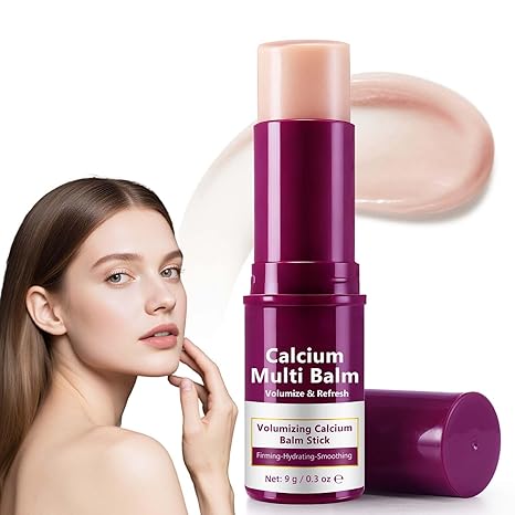 Weluno Calcium Multi Balm Stick, Calcium Volume Multi Balm, Collagen Moisturing Stick, nti-Wrinkle, Hydrating, Lifting Cream for Eyes, Face & Neck, 9g Moisturiser