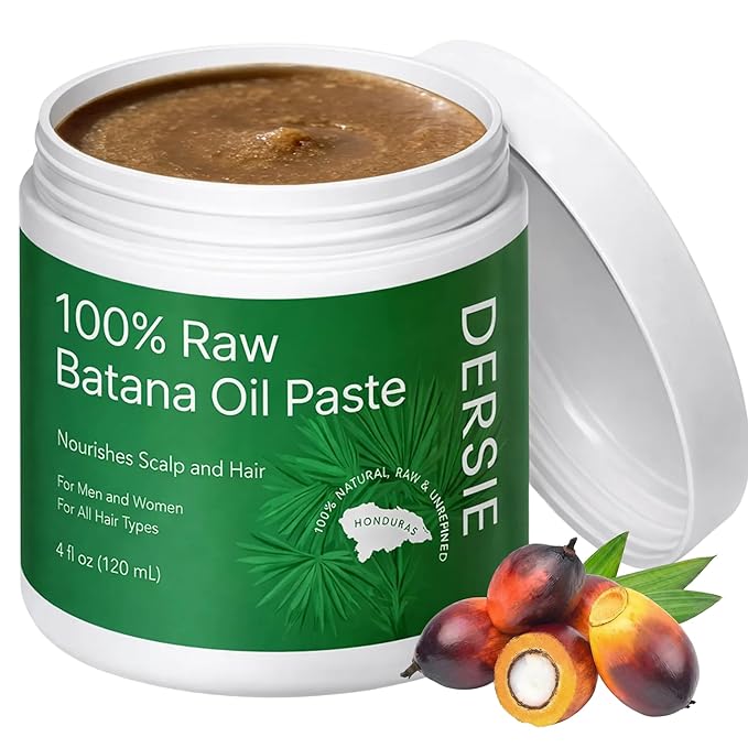 Dersie Dersie 100% Raw Batana Oil: Unrefined Raw Batana Oil Paste Sourced from Honduras (4 oz) skincare