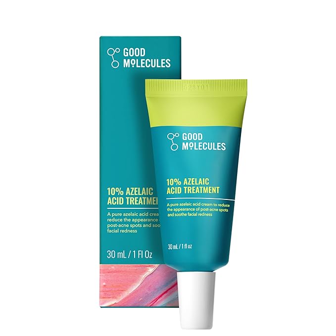 Good Molecules Good Molecules 10% Azelaic Acid Treatment for Face – Soothing Formula for Facial Redness & Uneven Tone – Brightens Dark Spots & Refines Texture – Vegan & Fragrance-Free Skincare (30ml / 1.01 fl oz.) skincare
