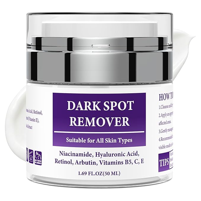Jessasjet Dark Spot Remover for Face & Body, Advanced Corrector Cream with Niacinamide, Retinol, Arbutin, Hyaluronic Acid & Vitamins B5 C E, Fade Age Spots, Sun Spots, Freckles (1.69 Fl Oz) Moisturiser