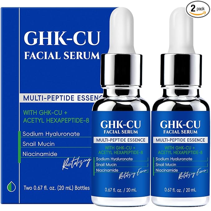LANGCCI GHK-Cu Copper Peptides Serum for Face: Advanced Anti-Aging Serum with Multi-Peptide and Niacinamide for Fine Lines and Skin Elasticity Serum