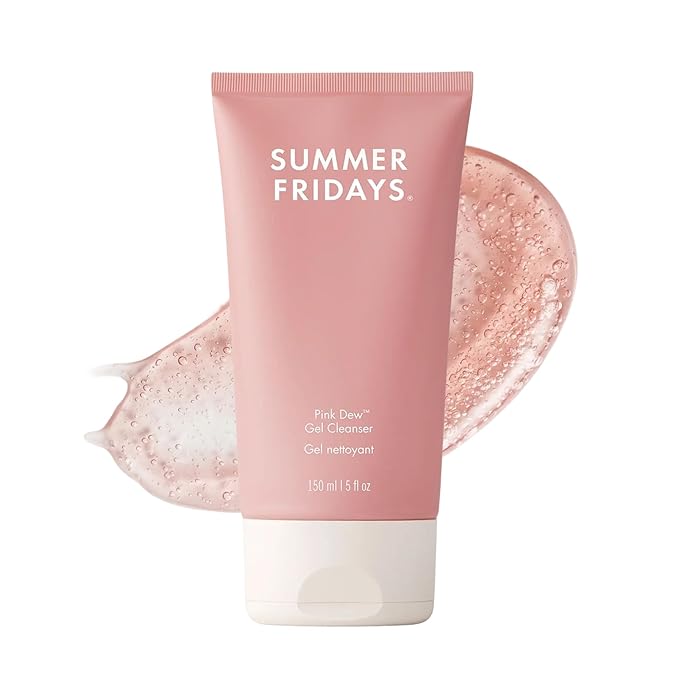 Summer Fridays Summer Fridays Pink Dew Gel Facial Cleanser - pH-Balanced Foaming Gel Face Wash for Oily, Blemish-Prone + Sensitive Skin - Refreshing + Hydrating Gentle Face Cleanser