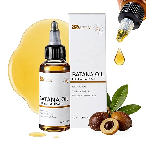 House of Nutrition Batana Oil, Batana Oil for Hair Growth, Natural Batana Hair Oil for Hair & Scalp, Eliminates Split Ends, Enhances Radiance & Nourishment for All Hair Types, 1.69 fl oz skincare