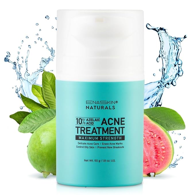 Enaskin Naturals Salicylic Acid Acne Spot Treatment: Cystic Hormonal Pimple Cream for Stubborn Zits, Blemish Breakout & Post-Acne Scars - Face, Body & Back, Teens-Adults, 1.8 oz Moisturiser