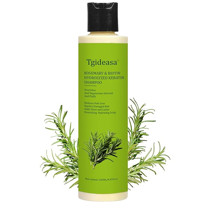TGIDEASA Organic Rosemary & Biotin Hair Growth Shampoo,New Rosemary & Hydrolyzed Keratin Hair Growth Shampoo,Thickening & Strengthening for Thinning & hair Loss,8.45floz (1PCS) skincare