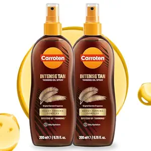 Carroten Carroten Intensive Tanning Oil Spray | Browning Tan Accelerator | Vitamin E and Carrot & Coconut Oils | Water-Resistant, Silky Hydration | Coconut Fragrance | Made in Greece | 6.7 oz (2 Pack) skincare