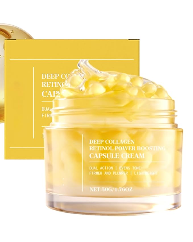 Nascence Deep Collagen Retinol Capsule Cream, Anti-Aging Cream for Wrinkles,Firming & Dry Skin White Spicules+Collagen+Retinol, Night Cream for Fine Lines, Firm-Looking & Hydrated Skin, 1.76 fl oz Moisturiser