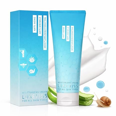 Luxeviss Overnight Anti-Aging Repair Cream – 30-Second Fast Absorbing, Overnight Repair with Ceramides, Collagen Peptides and Hyaluronic Acid Deeply Hydrating, Fragrance-Free -100 ml Moisturiser