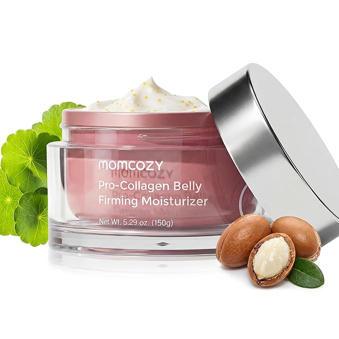 Momcozy Momcozy Stretch Mark Cream for Pregnancy & Postpartum, Pro-Collagen Belly Firming Moisturizer, Facial-Grade Peptides & Oil-in-Cream, 5.29 oz (150g) Moisturiser