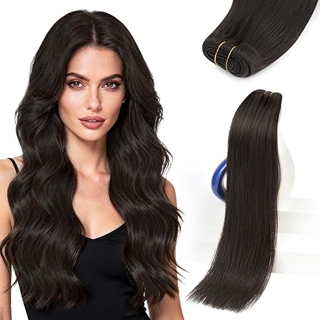 Sunny Hair Sunny Hair 120G Sew In Hair Extensions Real Human Hair Brown Weft Hair Extensions Human Hair Mocha Brown Hand Tied Weft For Women Full Head Thickness Add Volume 18 Inch skincare