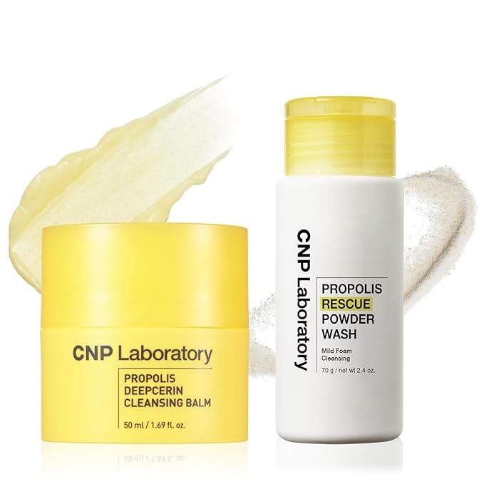 CNP CNP Propolis Cleansing Duo Bundle | Soft Makeup Remover Balm & Face Wash Set, Gentle Exfoliating, Sensitive Skin, Korean Skincare Exfoliator